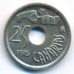 Spain, 25 pesetas, 1994