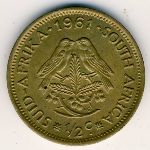 ЮАР, 1/2 цента (1961–1964 г.)