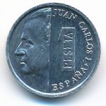 Spain, 1 peseta, 1989–2001