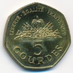 Haiti, 5 gourdes, 1995–2011