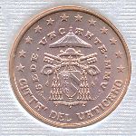 Vatican City, 1 euro cent, 2005