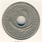 East Africa, 5 cents, 1913–1919