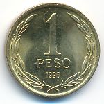 Chile, 1 peso, 1988–1992