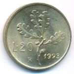 Италия, 20 лир (1968–2001 г.)
