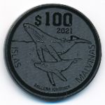 Мальвинские острова., 100 песо (2021 г.)
