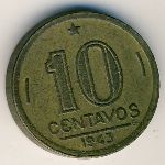 Brazil, 10 centavos, 1943–1945