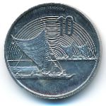 New Zealand, 10 cents, 1990