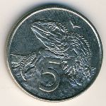 New Zealand, 5 cents, 1999–2006