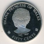 Cook Islands, 50 cents, 1997