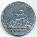 Швейцария., 5 франков (1863 г.)