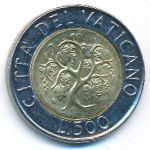 Ватикан, 500 лир (1989 г.)