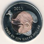 Остров Саба, 2 1/2 доллара (2011 г.)