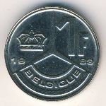 Belgium, 1 franc, 1989–1993