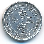 Hong Kong, 5 cents, 1903–1905