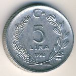 Turkey, 5 lira, 1982