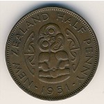 New Zealand, 1/2 penny, 1949–1952