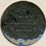 Ахен, 2 марки (1753 г.)