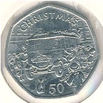 Isle of Man, 50 pence, 1987