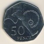 Великобритания, 50 пенсов (2004 г.)