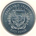 Фолклендские острова, 50 пенсов (1977 г.)