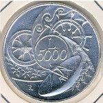 Италия, 5000 лир (1999 г.)