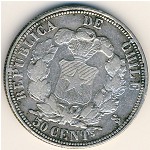 Чили, 50 сентаво (1862–1867 г.)