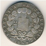 Chile, 2 reales, 1843–1852