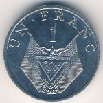 Руанда, 1 франк (1974–1985 г.)