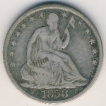 USA, 1/2 dollar, 1856–1866