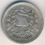 Guatemala, 25 centavos, 1890–1893