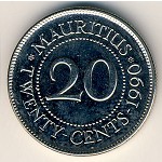 Маврикий, 20 центов (1987–2016 г.)