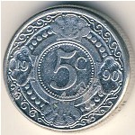 Антильские острова, 5 центов (1989–2017 г.)