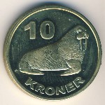 Гренландия., 10 крон (2010 г.)