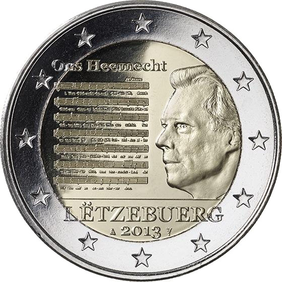 2 евро, Люксембург (Гимн Люксембурга)