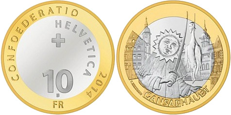 New bimetallic coin dedicated to the custom "Gansabhauet Sursee"