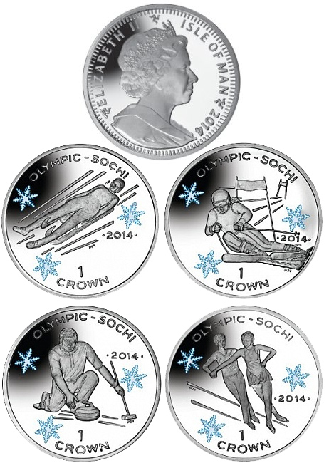 Isle of Man 2014 Winter Olympic Coins