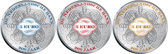 Silver Coins Celebrate 200 Years of the Dutch Central Bank