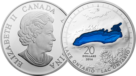 Royal Canadian Mint image of its 2014 Lake Ontario Silver Coin