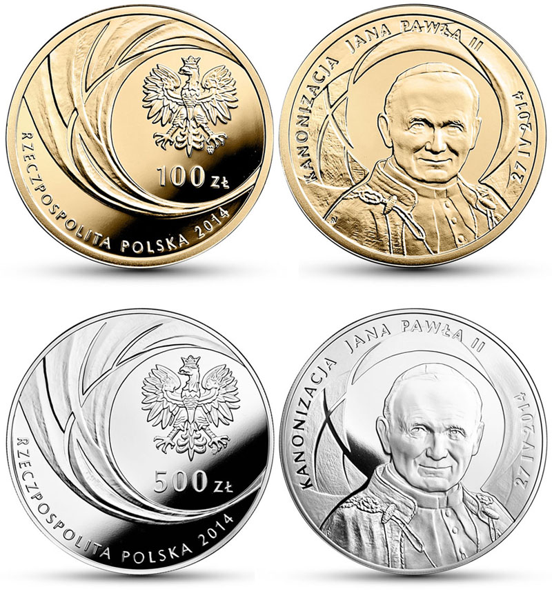 Монеты «Канонизация Иоанна Павла II»
