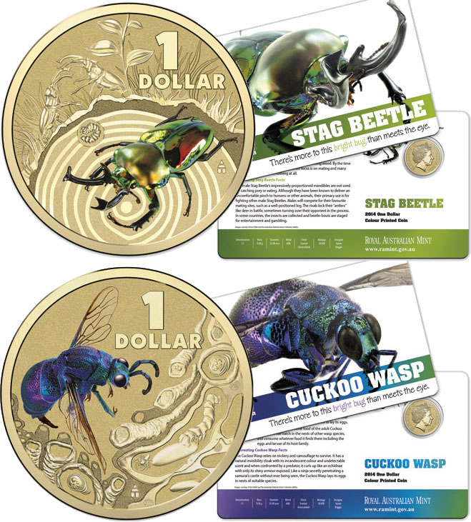 Новые монеты серии «Яркие жуки»