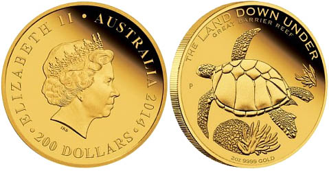 Gold coin "Great Barrier Reef"