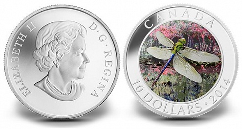 Fine Silver Hologram Coin — Green Darner Dragonfly