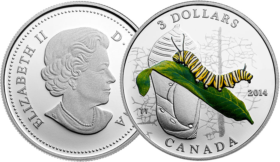 This coin is a striking addition to any insect-, Canadiana- or nature-themed collection, or those featuring colour and photo-image designs.