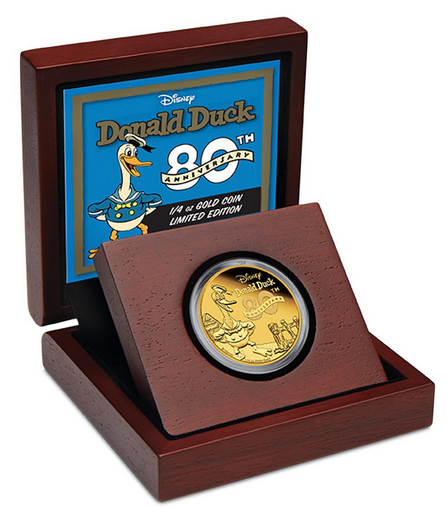 Монета «80 лет Дональду Даку»
