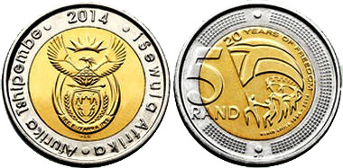 R5 coin celebrates 20 years of freedom