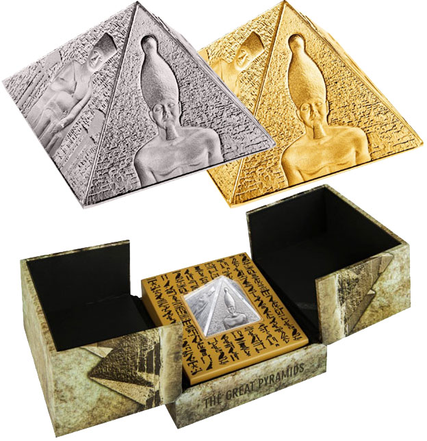 “The Power of the Pyramid” Pyramid-Shaped Coins