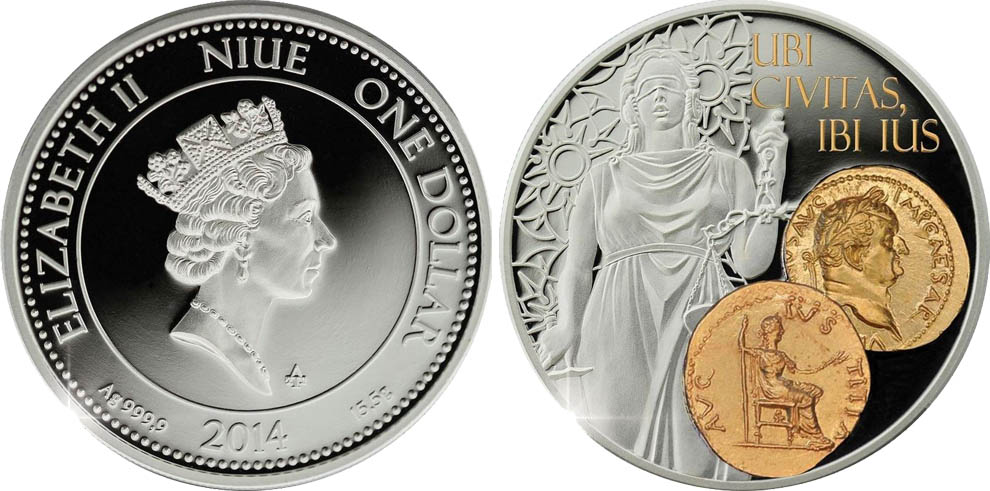 The coin Aureus Iustitia