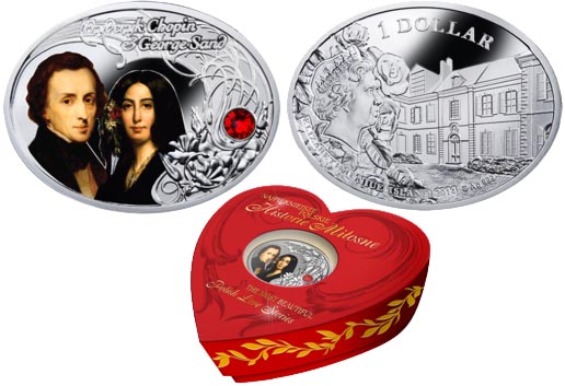 Coin "Frederick Chopin & George Sand"