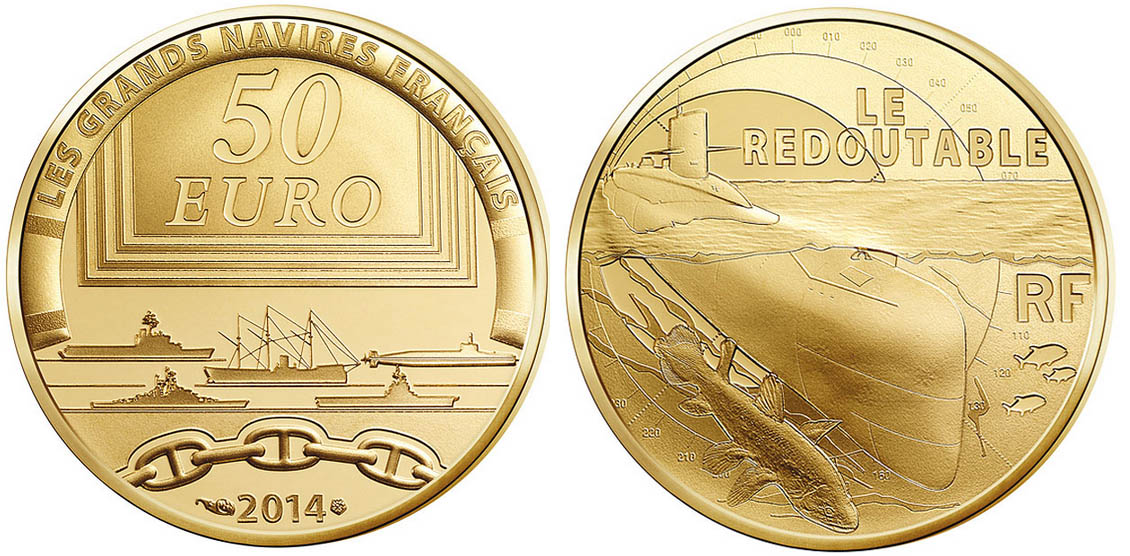 French naval coins continue with nuclear submarine ‘Le Redoutable