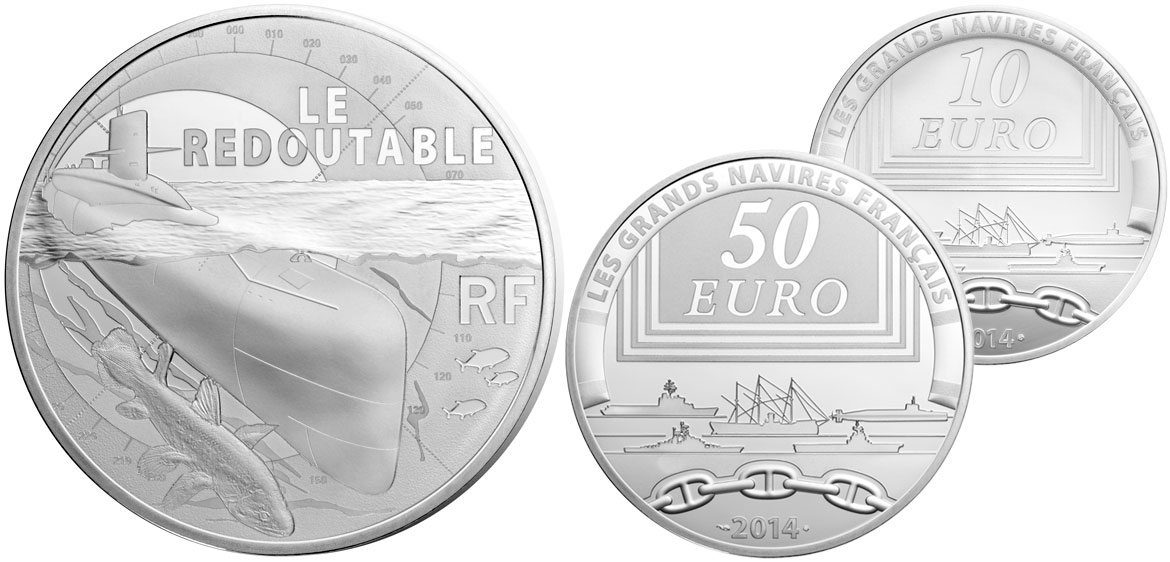 French naval coins continue with nuclear submarine ‘Le Redoutable